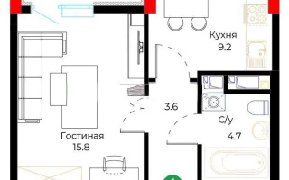 Продажа 1-комнатной квартиры, 36.2 м², ул. Молдагалиева, дом  3 - Продажа  однокомнатных квартир в Астане