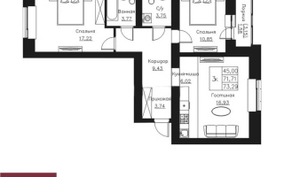 Продажа 3-комнатной квартиры, 73 м², ул. Нажимеденова, дом  52б - Продажа  трехкомнатных квартир в Астане без посредников