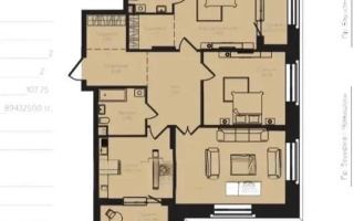 Продажа 3-комнатной квартиры, 106.48 м², пр. Кошкарбаева, дом  1 стр - Продажа  трехкомнатных квартир в новостройках Астаны