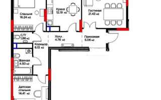Продажа 3-комнатной квартиры, 88.29 м², ул. Бухар жырау, дом  33 - Продажа  трехкомнатных квартир в Астане