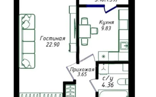 Продажа 1-комнатной квартиры, 41 м², ул. Е-15, дом  16 - Продажа квартир в Астане без посредников