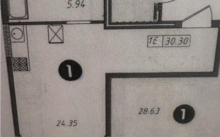 Продажа 1-комнатной квартиры, 30.3 м², ул. Байтурсынова, дом  16 стр - Продажа квартир в Казахстане