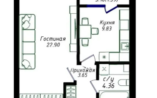 Продажа 1-комнатной квартиры, 42 м², ул. Молдагалиева, дом  6г - Продажа квартир в новостройках Астаны