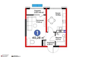 Продажа 1-комнатной квартиры, 40.28 м² - Продажа однокомнатных квартир в Алматы - страница 16