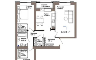 Продажа 3-комнатной квартиры, 89.93 м², ул. Рыскулова, дом  18/5 - Продажа  трехкомнатных квартир в Астане с фото