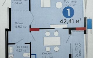 1-комн. квартира, 9/9 этаж, ул. Нурмагамбетова, 15 стр