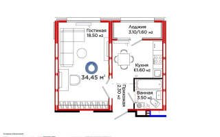 Продажа 1-комнатной квартиры, 35 м², ул. С-902, дом  8 - Продажа  однокомнатных квартир в Астане без посредников