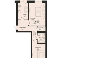 Продажа 2-комнатной квартиры, 67.4 м², ул. Жангельдина, дом  14 стр - Продажа  двухкомнатных квартир в новостройках Астаны