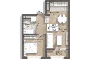 Продажа 2-комнатной квартиры, 42.5 м², ул. Ауэзова, дом  2/8 - Продажа  двухкомнатных квартир в Алматы