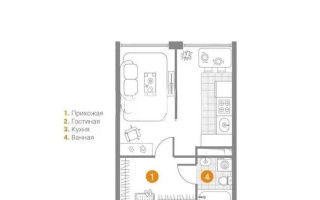 Продажа 1-комнатной квартиры, 35.7 м², пр. Алатау, дом  12а/1 - Продажа  однокомнатных квартир в новостройках Алматы без посредников