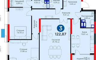 Продажа 3-комнатной квартиры, 120 м², ул. Сарайшык, дом  2 - Продажа квартир в Астане