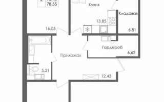 Продажа 2-комнатной квартиры, 78.55 м², ул. Е-117, дом  45 стр - Продажа  двухкомнатных квартир в новостройках Астаны с фото