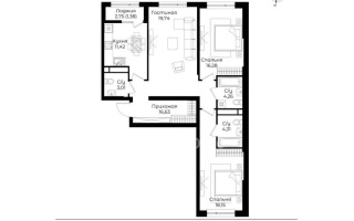 Продажа 3-комнатной квартиры, 95.18 м² - Продажа трехкомнатных квартир в монолитно-каркасном доме в Казахстане - страница 3