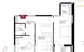 Продажа 2-комнатной квартиры, 65 м², ул. Е-36, дом  2/1 - Продажа квартир в Астане без посредников