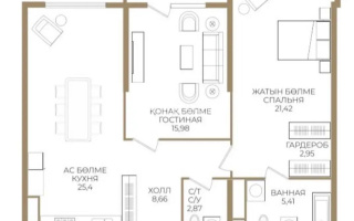 Продажа 2-комнатной квартиры, 84.39 м², ул. Сатпаева, дом  90а/1 - Продажа  двухкомнатных квартир в Алматы без посредников с фото