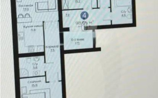 Продажа 4-комнатной квартиры, 98.66 м², ул. Айнакол, дом  64 - Продажа  четырехкомнатных квартир в Астане