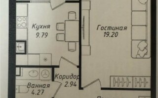 Продажа 1-комнатной квартиры, 43 м²