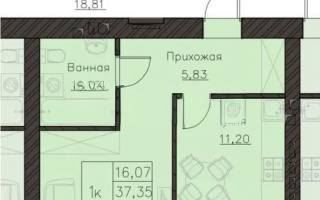 Продажа 1-комнатной квартиры, 38.57 м², ул. Нажимеденова, дом  52б - Продажа квартир в Астане