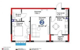 Продажа 2-комнатной квартиры, 61.57 м², мкр-н Гажайып, дом  33 - Продажа  двухкомнатных квартир в Алматы с фото