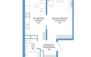 Продажа 1-комнатной квартиры, 39.1 м², пр. Райымбека, дом  590/1 стр - Продажа  однокомнатных квартир в Алматы