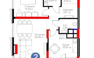 Продажа 2-комнатной квартиры, 69.86 м² - Продажа квартир в Астане в р-не Нура - страница 5
