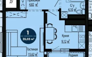 Продажа 1-комнатной квартиры, 35.03 м², ул. Шарля де Голля, дом  14 стр - Продажа  однокомнатных квартир в Астане