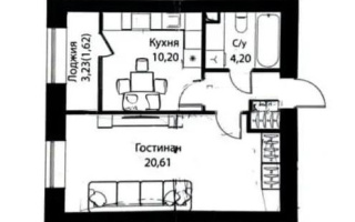 Продажа 1-комнатной квартиры, 40.18 м², ул. Жошы хана, дом  12/3 - Продажа  однокомнатных квартир в новостройках Астаны без посредников