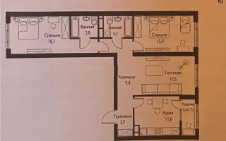 Продажа 3-комнатной квартиры, 85 м², пр. Рыскулова, дом  2б/2 - Продажа квартир в Алматы
