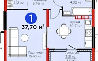 Продажа 1-комнатной квартиры, 38 м², ул. Тараз, дом  8/1 стр - Продажа квартир в новостройках Алматы