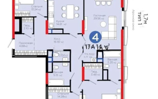 Продажа 4-комнатной квартиры, 134.14 м² - Продажа четырехкомнатных квартир в Астане