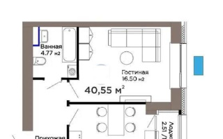 Продажа 1-комнатной квартиры, 40.55 м², ул. Рыскулова, дом  18/5 - Продажа  однокомнатных квартир в Астане без посредников