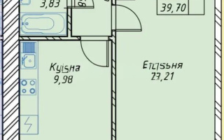 Продажа 1-комнатной квартиры, 39.7 м², ул. Тынышбайулы, дом  6 стр - Продажа  однокомнатных квартир в новостройках Астаны с фото
