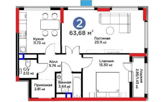 Продажа 2-комнатной квартиры, 63.68 м² - Продажа квартир в новостройках Астаны - страница 14