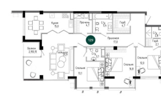 Продажа 4-комнатной квартиры, 129 м², ул. Арайлы, дом  20/12 - Продажа  четырехкомнатных квартир в новостройках Алматы без посредников с фото