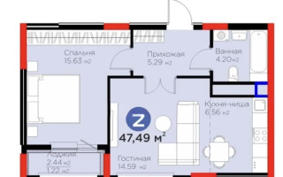 Продажа 2-комнатной квартиры, 48 м², ул. Рыскулова, дом  18/1 - Продажа квартир в Казахстане