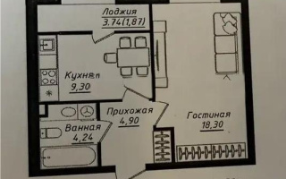 Продажа 1-комнатной квартиры, 38.71 м² - Аренда офисных и торговых помещений в Усть-Каменогорске