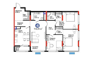 Продажа 4-комнатной квартиры, 115 м², пр. Туран, дом  57д - Продажа  четырехкомнатных квартир в Астане без посредников