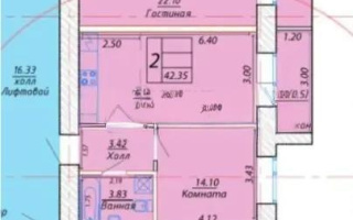 Продажа 2-комнатной квартиры, 42 м², пр. Тауелсыздык, дом  34/9 - Продажа  двухкомнатных квартир в новостройках Астаны