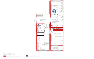 Продажа 2-комнатной квартиры, 67.3 м², ул. Толе би, дом  24 - Продажа  двухкомнатных квартир в Астане без посредников с фото