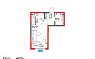 Продажа 1-комнатной квартиры, 28.71 м², мкр. Гажайып, дом  11/15а - Продажа квартир в Казахстане
