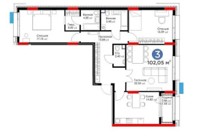 Продажа 3-комнатной квартиры, 102 м² - Продажа офисных и торговых помещений в Уральске