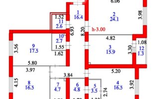 Продажа 4-комнатной квартиры, 126.5 м² - Продажа четырехкомнатных квартир в кирпичном доме в Астане