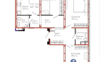Продажа 3-комнатной квартиры, 90.8 м², ул. С-902, дом  8 - Продажа квартир в Астане без посредников