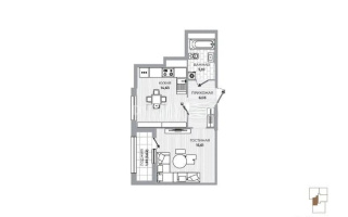 Продажа 1-комнатной квартиры, 43.18 м², пр. Туран, дом  39 стр - Продажа  однокомнатных квартир в Астане с фото