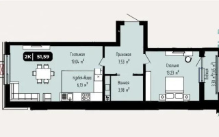 Продажа 2-комнатной квартиры, 51.59 м² - Продажа двухкомнатных квартир от собственников в Астане - страница 22