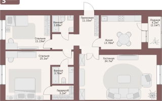 Продажа 3-комнатной квартиры, 115 м², ул. Ахмедьярова, дом  3 - Продажа квартир в Астане