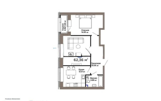Продажа 2-комнатной квартиры, 64 м², ул. Рыскулова, дом  18/5 - Продажа  двухкомнатных квартир в новостройках Астаны без посредников