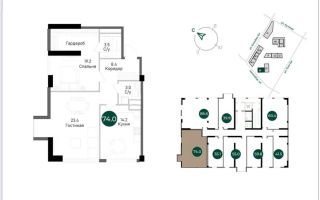 Продажа 2-комнатной квартиры, 74 м², ул. Ауэзова, дом  3/2 стр - Продажа квартир в Алматы