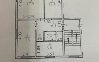 Продажа 3-комнатной квартиры, 58 м², ул. Жанибекова, дом  54 - Продажа  трехкомнатных квартир в Караганде без посредников с фото