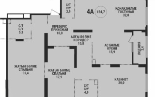 Продажа 4-комнатной квартиры, 154 м², пр. Аль-Фараби, дом  41/10 стр - Продажа  четырехкомнатных квартир в новостройках Алматы